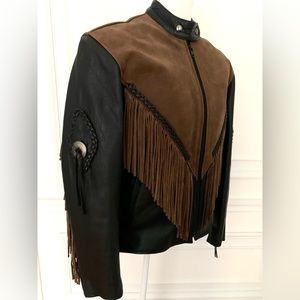 Vintage Leather Fringe Jacket